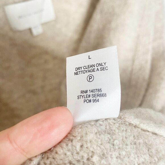 Brochu Walker Wool / Cashmere / Silk Long Open Cardigan in Oatmeal - Picture 7 of 8